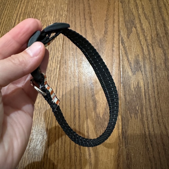 Handmade Halloween Orange Black Holiday Dog Collar 8.5 inch-13 inch Size M - Picture 2 of 4